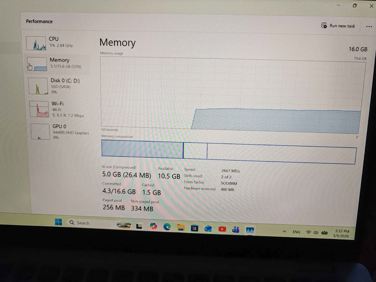 لابتوب ديل 
ci5 10310 جيل عاشر
RAM 16 GB
hard 256 nvme
سريع جدا 
كيبورد ضوئي
وندوز 11 مفعل رسمي
شحن يشغل يوتيوب 4 ساعات واكثر
نضيفة جدا 
السعر 310 مكاني الموصل 
*********** موصل, نينوى
