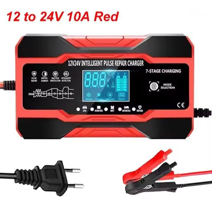 شاحن بطاريات ذكي متعدد الاستخدامات، يتميز بقدرته على إصلاح البطاريات الضعيفة باستخدام تقنية النبض. 
• الجهد الكهربي: يدعم بطاريات 12 فولت (بقدرة 10 أمبير) و 24 فولت (بقدرة 5 أمبير).
• الأنواع المدعومة: يناسب معظم بطاريات الرصاص الحمضية، بما في ذلك بطاريات AGM، GEL، SLA، والبطاريات المبللة.
• نظام شحن ذكي: يعمل بنظام شحن ذكي مكون من 7 مراحل، مما يحمي البطارية من الشحن الزائد ويطيل عمرها.
• شاشة عرض: مزود بشاشة LCD لعرض الجهد، التيار، درجة الحرارة، وحالة الشحن.
• حماية متعددة: يحتوي على ميزات أمان مثل الحماية من انعكاس القطبية، الحماية من الدائرة القصيرة، وحماية من درجات الحرارة العالية.


**إذا كنت صاحب هذا الإعلان وتريد حذفه لأي سبب، رجاءا أرسل رسالة إلى الدعم الفني**