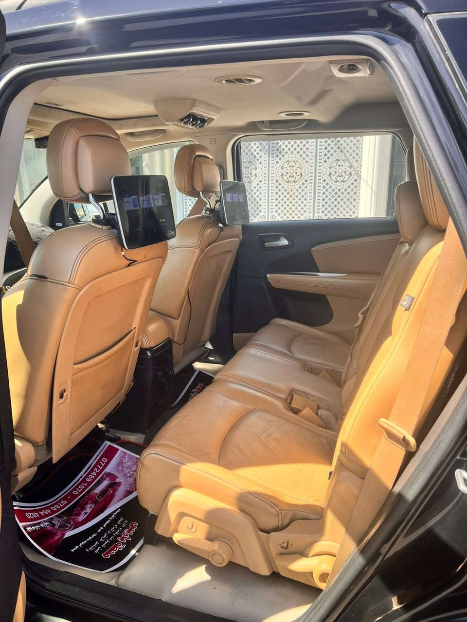 سلام عليكم دوج جورني موديل 2014 السياره كلش نضيفه وجديده وجاهزه من كلشي كير مكينه صدر خلفي امامي فوول مواصفات داخل بيجي فتحت سقف صبغ دعاميه خلفيه وشويه بقبق الجنطه حادثها كلش خفيف بدون دواخل شواصي لغوده ايرباكات كلهن كفاله السعر 125 بيها مجال بسيط 
الرقم ***********
