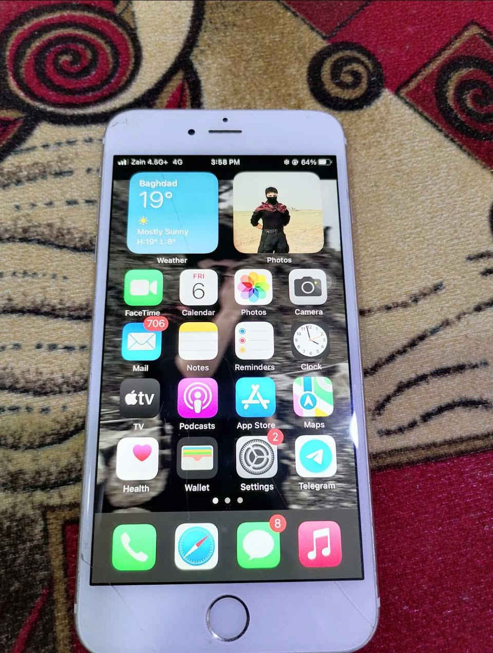 ایفون 6s plas لل بیع ذاكره ٦٤ بطاريه ٧٨ كله بلادي شاشه شويه مكسور سعر٧٠ الف ذمان يوم واحد ويا مكاني كركوك ماعندي طوسيل


**إذا كنت صاحب هذا الإعلان وتريد حذفه لأي سبب، رجاءا أرسل رسالة إلى الدعم الفني**