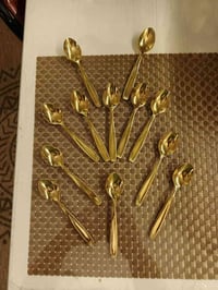ملاعق شاي • طلاء ذهبي