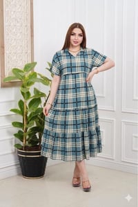 دشداشة نسائي • كشمير مشجر • مقاسات ٢XL-٥XL