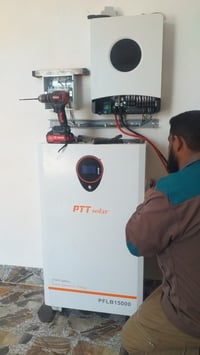 منظومة شمسية • بطارية ليثيوم ١٥كيلو • انفيرتر ٦٫٥كيلو