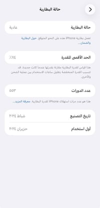 السلام عليك أيفون 15برو ماكس  ذاكره 84  لون تتانيوم لون مميز  مبدل شاش...