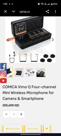 نك مايك comica vimo Q جديد كبس شركة  السعر 150 الف للتواصل خاص او عالر...