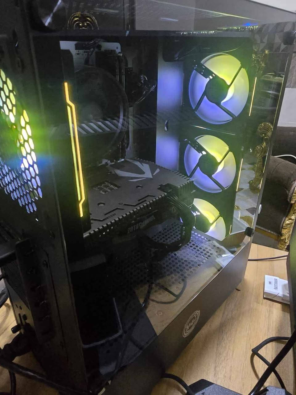 تحيه طيبه للجميع 
مكلف بالنشر حاسبه كامله للبيع 
السعر 875  الف مع كامل الملحقات

CPU R5 3600 6CORE 12 THERADS 
COOLER CPU AMD STOCK 
M. B B450M AM4 DDR4
GPU RTX 2060 6GB ZOTAC GIMENG 
RAM 8X2 16GB DDR4 3200MHZ FURY 
M. 2 512 GB SAMSUNG 
POWER 600W PLUS 80 BRONZE
CASE BLACK X 4 FAN ARGB HEROGEAR 

MONITOR 27 INCH IPS GAGBAYTE 
1920X1080 180HZ 
1MS HDR 

مع ماوس كيمنك RGB وكيبورد كيمنك  RGB
نوعيه جيده جدا 

استخدام ما بيها شهر كل القطع نضيف 
والضمان الي تريده حاضر بي 

مكاني موصل توصيل موجود 
للتواصل *********** واتسب موصل, نينوى
