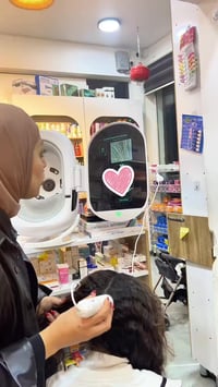 فحص الشعر من قبل الدكتورة الصيدلانية سندس فاضل في صيدلية السندي  نعتني...