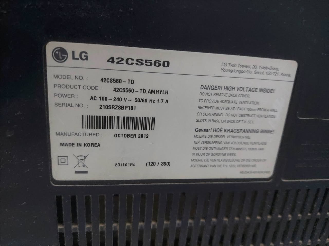 شاشة حجم 42 ال جي LG الاصلية صناعة كورية باب اول ، مكاني كربلاء سعرها 150 الف


**إذا كنت صاحب هذا الإعلان وتريد حذفه لأي سبب، رجاءا أرسل رسالة إلى الدعم الفني**
