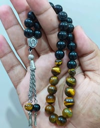 مسبحة • عين النمر • عقيق أسود