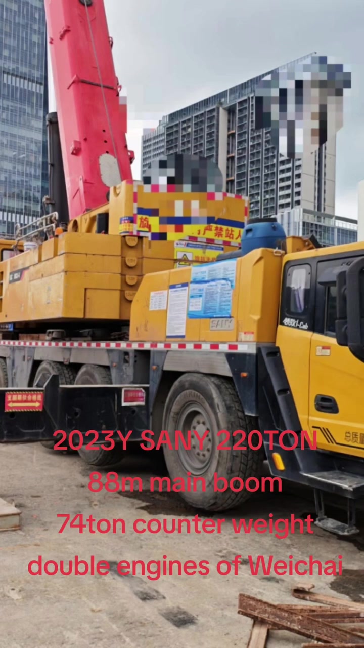 2023Y SANY220TON
88m main boom
74ton counter weight
008618963213533


**إذا كنت صاحب هذا الإعلان وتريد حذفه لأي سبب، رجاءا أرسل رسالة إلى الدعم الفني**
