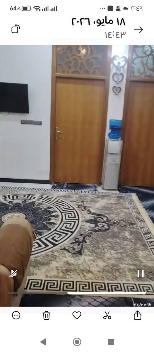 🏠بيت بناء شخصي مو تجاري مميزاته اتخليك ماتصرف عليه ولا دينار💲
متانةورصانة بناء باشراف هندسي يتمتع باضاءة طبيعية وتهوية بمناور حول الدار بالكامل 
هو فرصة لمن يبحث عن عقار كامل المواصفات وبمنطقة هادئة وتوفر خدمات اساسية   كون انت سعيد الحظ باسراعك في الشراء قبل خسارة الفرصة التي لاتتكرر يوميا... 
للاستفسار  مراسلة الصفحة او الاتصال على ***********

