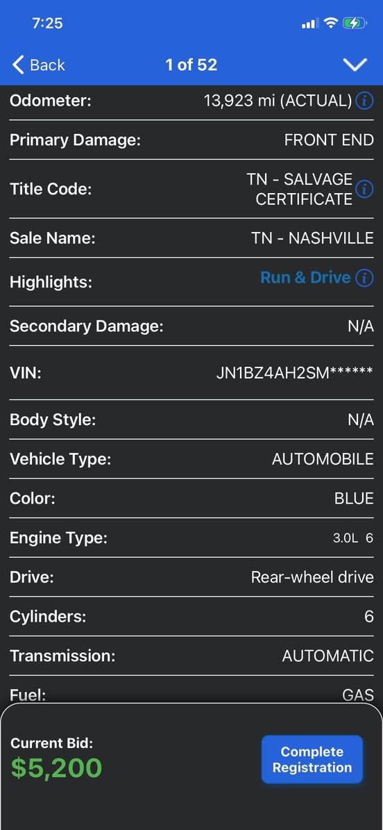 للفائدة
Nissan 400z sport 2025

ماشية تقريبا 14 الف

ضرر موضح بالصور شغالة وتمشي

مواصفات عادية

محرك ستة سلندر 3000 توين توربو

معروضة مزاد بموقع copart.com

مزادها اليوم

للمزايدة زيارة مكتب ماهر البدراوي لمزادات السيارات الامريكية و الكندية

الصالحية ٢٨ نيسان


**إذا كنت صاحب هذا الإعلان وتريد حذفه لأي سبب، رجاءا أرسل رسالة إلى الدعم الفني**