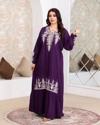 دشداشه نسائي • قطن مراسي مصري • تطريز ستراس