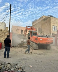 تفليش الدور • رفع الأنقاض • ميسان