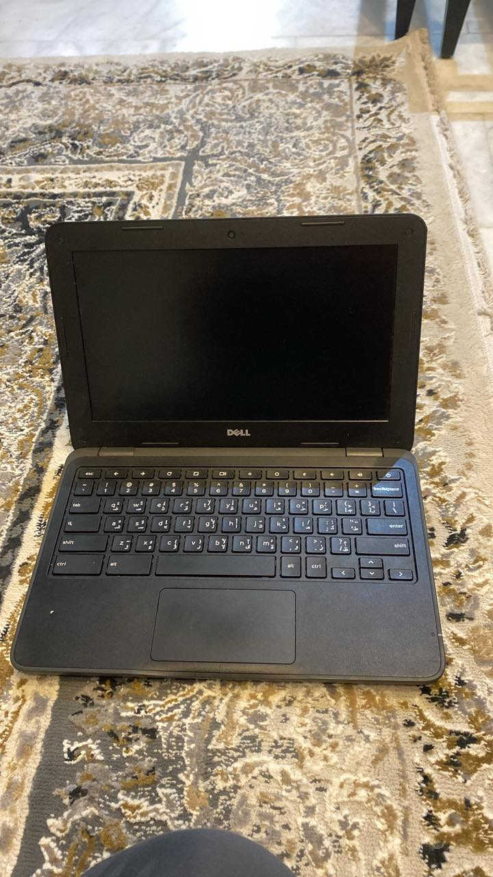 بسم الله الرحمن الرحيم.                                                        لابتوب DELL.                                                                            المواصفات.                                                                          الجهاز Lenovo N22-20 Chromebook هو
لابتوب عملي وخفيف مخصص للدراسة والشغل البسيط. مواصفاته:
,4GB الرام ،Intel Celeron N3060 المعالج
الهارد SSD بسرعة وحجم 16GB، الشاشة حجمها 12 إنج ودقتها HD (بدون لمس)، نظام التشغيل Chrome Os ويدعم كل تطبيقات وألعاب أندرويد لأن بيه متجر كوكل بلاي الأصلي، الكيبورد مطبوع عربي وإنكليزي ويجي
ويا الجهاز شاحن فقط.
مناسب للتصفح والدراسة أونلاين وتشغيل
التطبيقات الخفيفة جداً وغيرها من الأعمال المكتبية اليومية. أي تفاصيل أكثر تريدها
بلغني!                                                                                   للستفسار  : ***********
