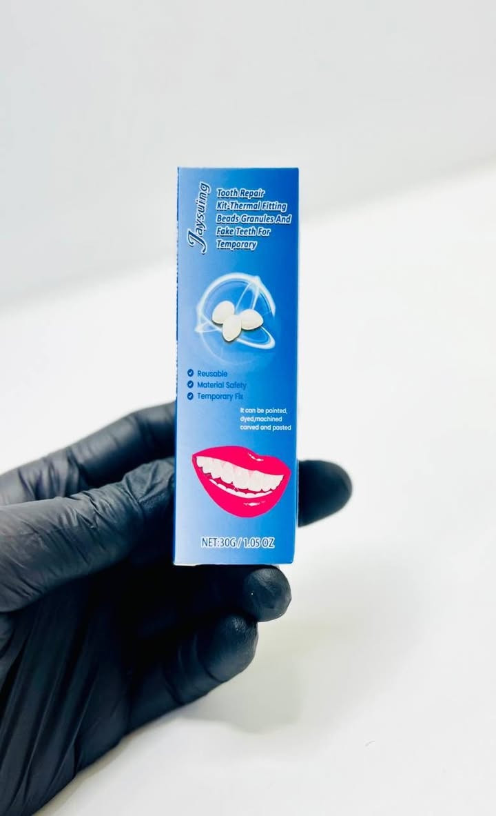 حبيبات إصلاح الأسنان Tooth Repair من jaysuing 
مجموعة إصلاح الأسنان المؤقتة تكون عبارة عن خرز تركيب حراري قابلة للتشكيل يعني تسووها بالشكل الي يرهم لسنونكم حتى تملي الأماكن الفارغة أو المكسورة بالأسنان 
استخدامها بسيطة 
قابلة لأعادة الاستخدام 
تكتمل بدقايق بس يعني ما تأخذ وكت 
يمكن استخدامها للأسنان الزايدة و المكسورة و لأصلاح الحشوة 
مصنوع من مواد عالية الجودة و آمنة 
يمكن تخصيص شكلها و حجمها يعني مثل ما تريدون صممها قابلة للتعديل 
طريقة الاستخدام :- وضع ماء مغلي عليها قبل الاستخدام و تشكيلها بالطريقة التي تريد... 

توجد توصيل لجميع المحافظات العراق 🇮🇶🚚🚕للحجز والاستفسار يرجى التواصل عبر الخاص 📩💌توجد لدينا عروض خاصة وخصومات وهدايا 🎁😍


**إذا كنت صاحب هذا الإعلان وتريد حذفه لأي سبب، رجاءا أرسل رسالة إلى الدعم الفني**