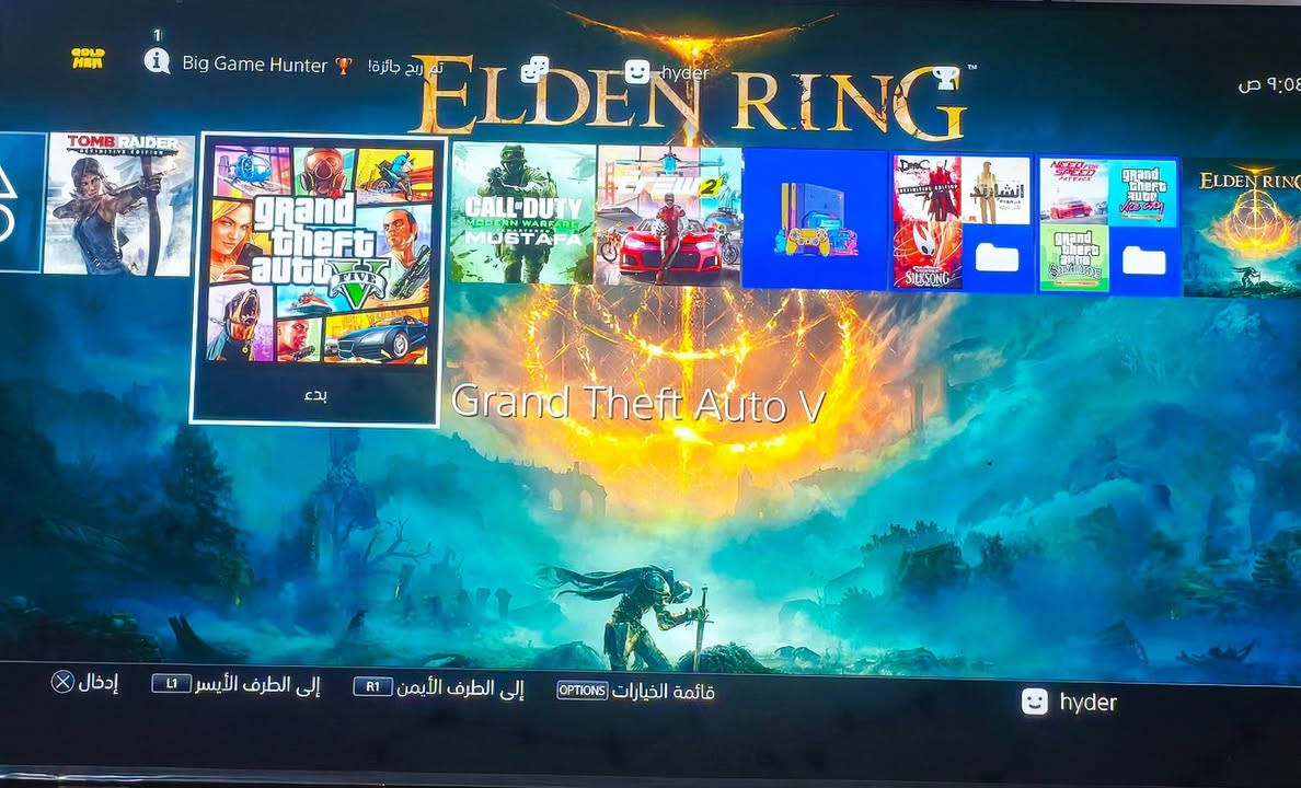 بلي 4 برو 
مهكر نظام 11 
ذاكره 1 تيره يعني 1000كيكا 
ويا جوستك اصلي 
ويا 18 لعبه
رايده ب345 وبي مجال قليل
مكاني نجف ***********
