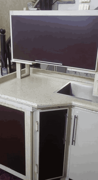 كاونتر مرمر • حوض ستيل • ٥ قطع