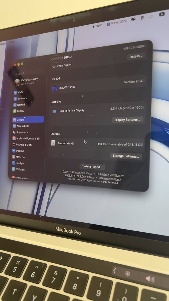 MacBook Pro M1 2020 13.3” 

Ram 8 | SSD 250 

Battery 98 | Cycle 73

Price : 750.000 🔒 

***********
