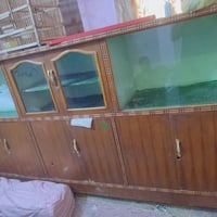بوفية مستعملة جداً مناسبة ونضيفة والسعر 60الف طولة 2ونص ورنفاع 1.20 رق...