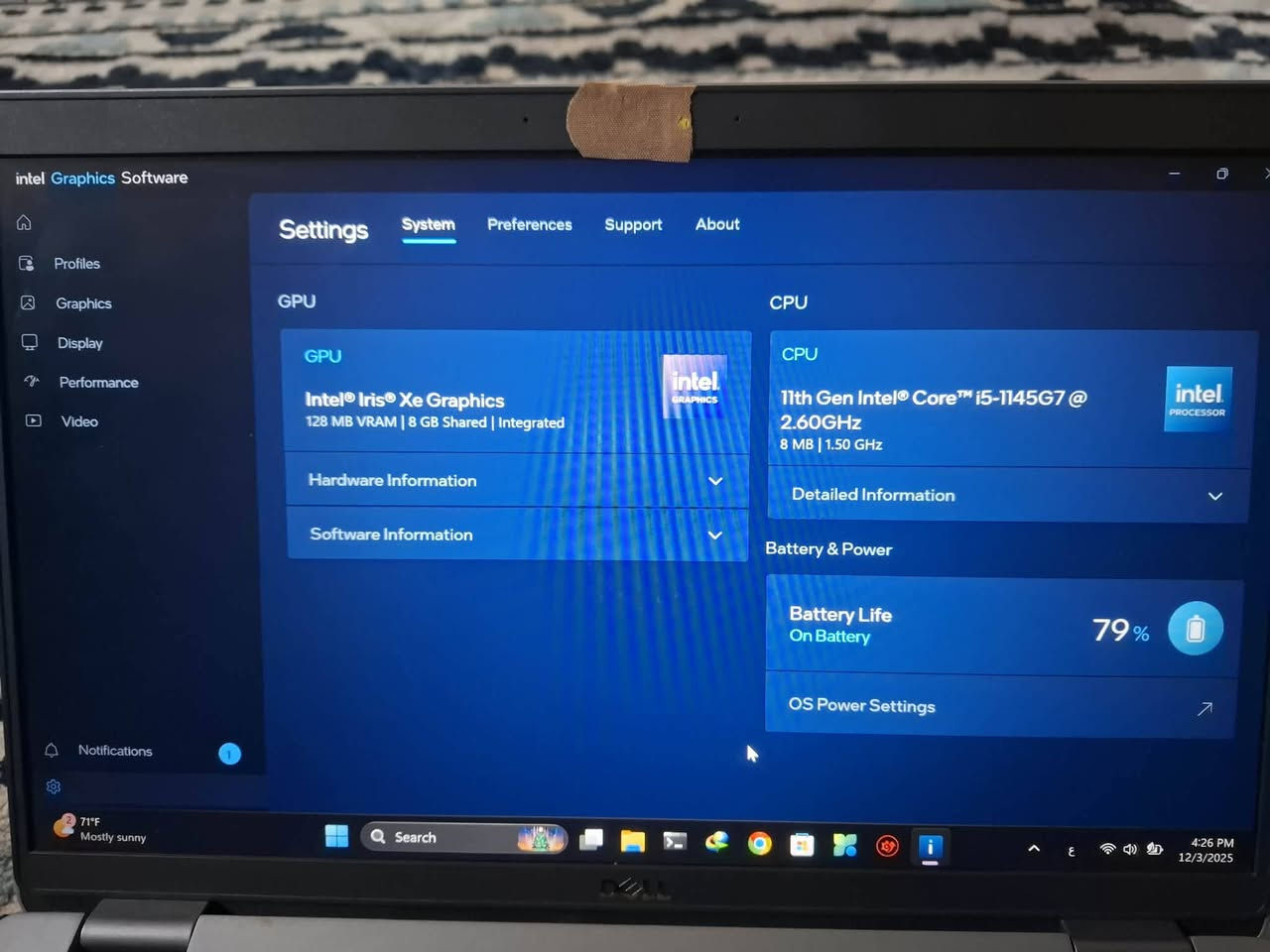 للبيع لابتوب 5420 Dell Latitude، نظافة 95، مواصفات حديثة  core i5 جيل 11 الجهاز غني عن التعريف بقوته وتحمله، رام 16 كيكا و هارد 256SSD فائق السرعة. البطارية بحالة جيدة الجهاز جاهز للاستخدام من قبل الطلاب المهندسين، أو الموظفين. المنافذ يحتوي على منافذ حديثة وشاملة (USB-C

9 Thunderbolt 4, HDMI, USB 3.2, LAN

ذاكرة).

كيبورد عربي انكليزي

كيبورد ضوئي

النظام يدعم ويندوز 11 بشكل رسمى وبكامل التحديثات

الأمنية تجي وياه شاحنته الاصليه وحقيبه وماوس


**إذا كنت صاحب هذا الإعلان وتريد حذفه لأي سبب، رجاءا أرسل رسالة إلى الدعم الفني**