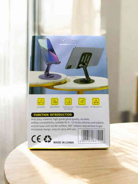 ستاند مكتبي متين من الحديد
 يتميز بقدرته على الدوران 360 درجة والتعديل لزوايا مختلفة
 يتوافق مع كل من الهواتف والتابلت بمقاسات واسعة

للتواصل والطلبات عبر الخاص أو واتساب 📞
***********

متوفر توصيل لجميع محافظات العراق🚗
