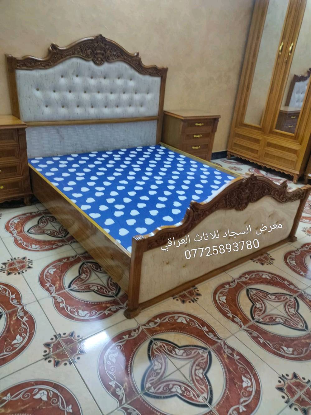 غرفة نوم 6 ابواب صاج من الداخل والخارج شغل عراقي درجة اولى شغل حسب الطلب بغداد الدورة أبو دشير الشارع التجاري معرض السجاد للاثاث العراقي 