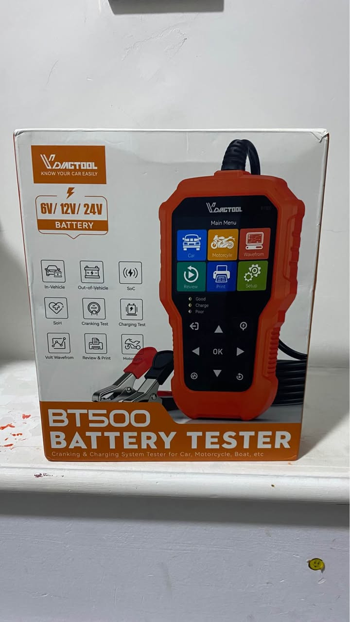 Car Battery Tester 6V 12V 24V VDIAGTOOL BT500, 5-3000 CCA Battery Load Tester, Starter Alternator Tester Automotive Charging Cranking System Analyzer for Car Truck Motorcycle SUV ATV Boat
جهازئ فحصا پاتريا آش ٦ فولت حه تا ٢٤ شاشه ملون فول فوله اوروپي بو حه مي جورئ ت پاتريا ج سياره بت قه لابه بت ماتور بت سعر ٣٠ هزار مواصفات او معلومات⬇️⬇️

https://www.ebay.com/itm/356222746955 دهوك, العراق


**إذا كنت صاحب هذا الإعلان وتريد حذفه لأي سبب، رجاءا أرسل رسالة إلى الدعم الفني**