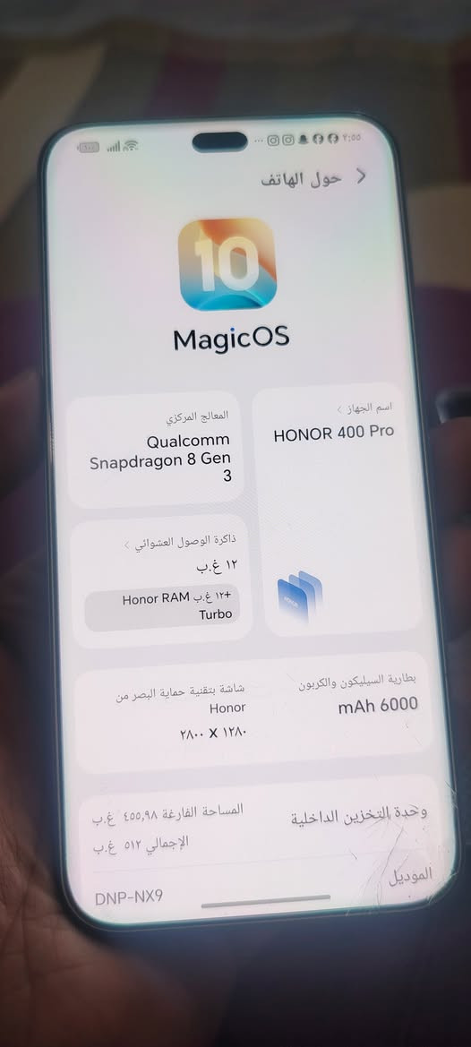 سلام عليكم لبييع هونر 400 برو 512/ ذاكره العشوائيه 12 مكفول من كلشي يريد ع الواتساب حياكم الله  ***********
