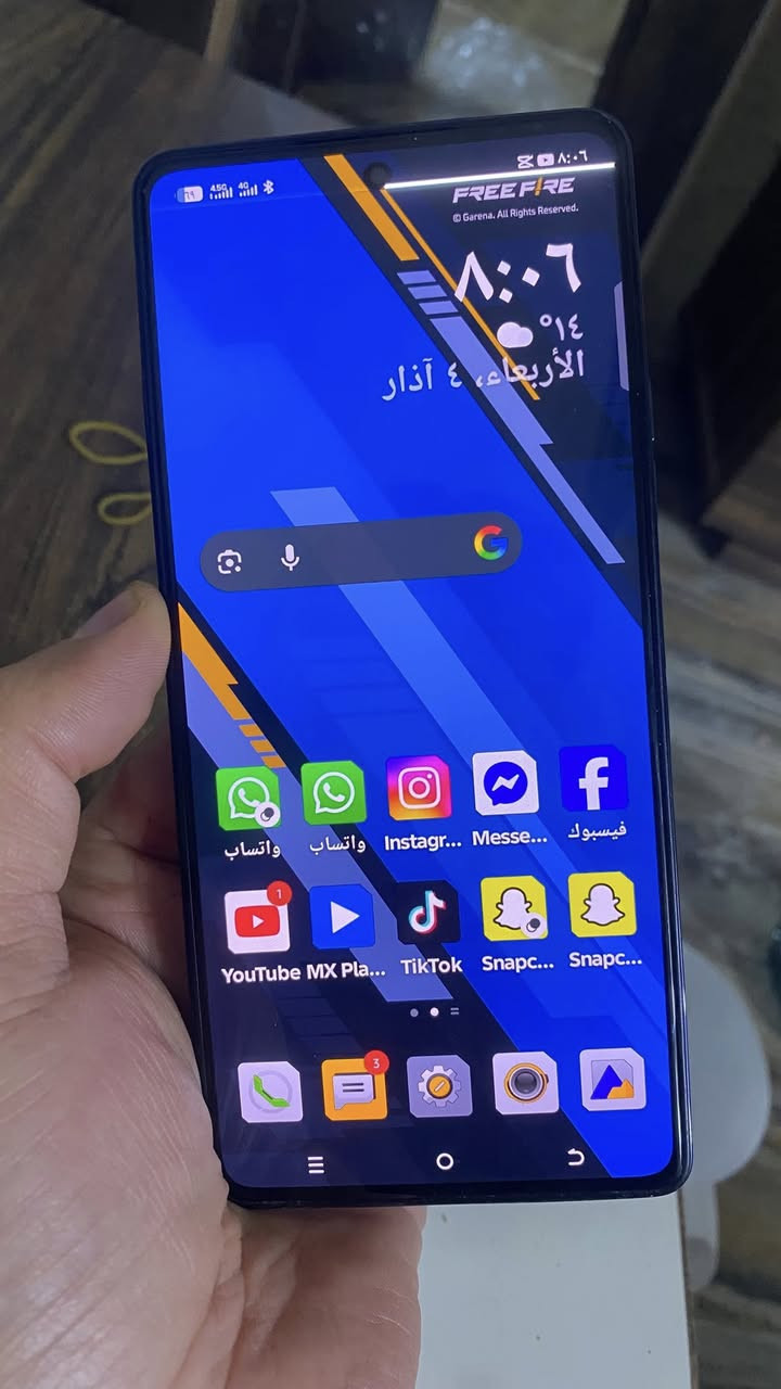 السلام عليكم موبايل تكنو TECNO POVA 6 Pro 5G
للبيع ذاكره 256 العشوائيه 12 تردد الشاشه 120 هيرتز بطاريه 6000 شحن 70 واط الجهاز فول سرعه ونظيف ماللعاب بي خط بسيط بالشاشه مماثر واضح بالصوره وبي عواج بالشاصي بسيط السعر 110 مكاني بغداد حسينيه الراشديه ماعندي توصيل رقم ***********
