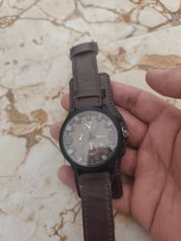 ساعة رجالي • سير جلد • توصيل