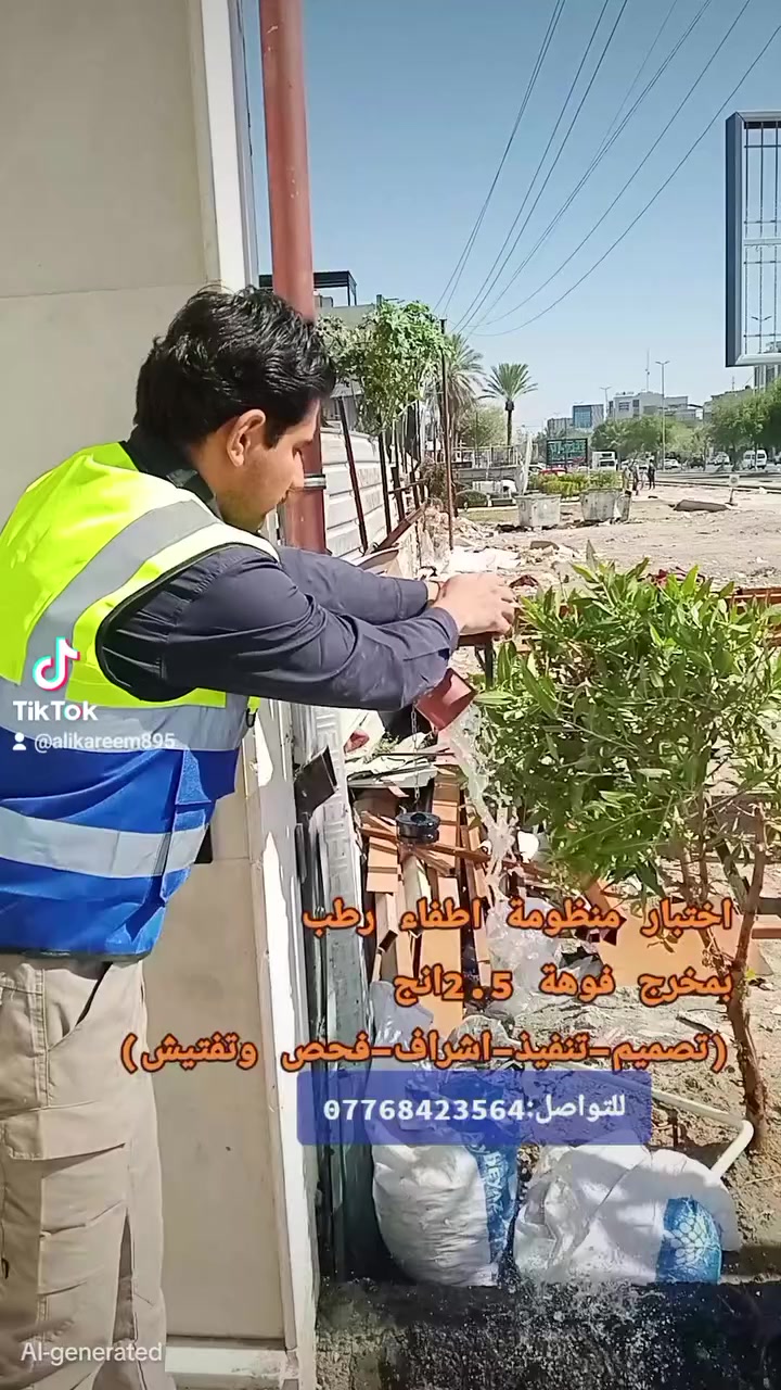 نعمل على تجهيز وتنفيذ منظومات الإطفاء والانذار للحريق 🔥 والتأسيسات الميكانيكية 
للتواصل معنا واتساب ***********
