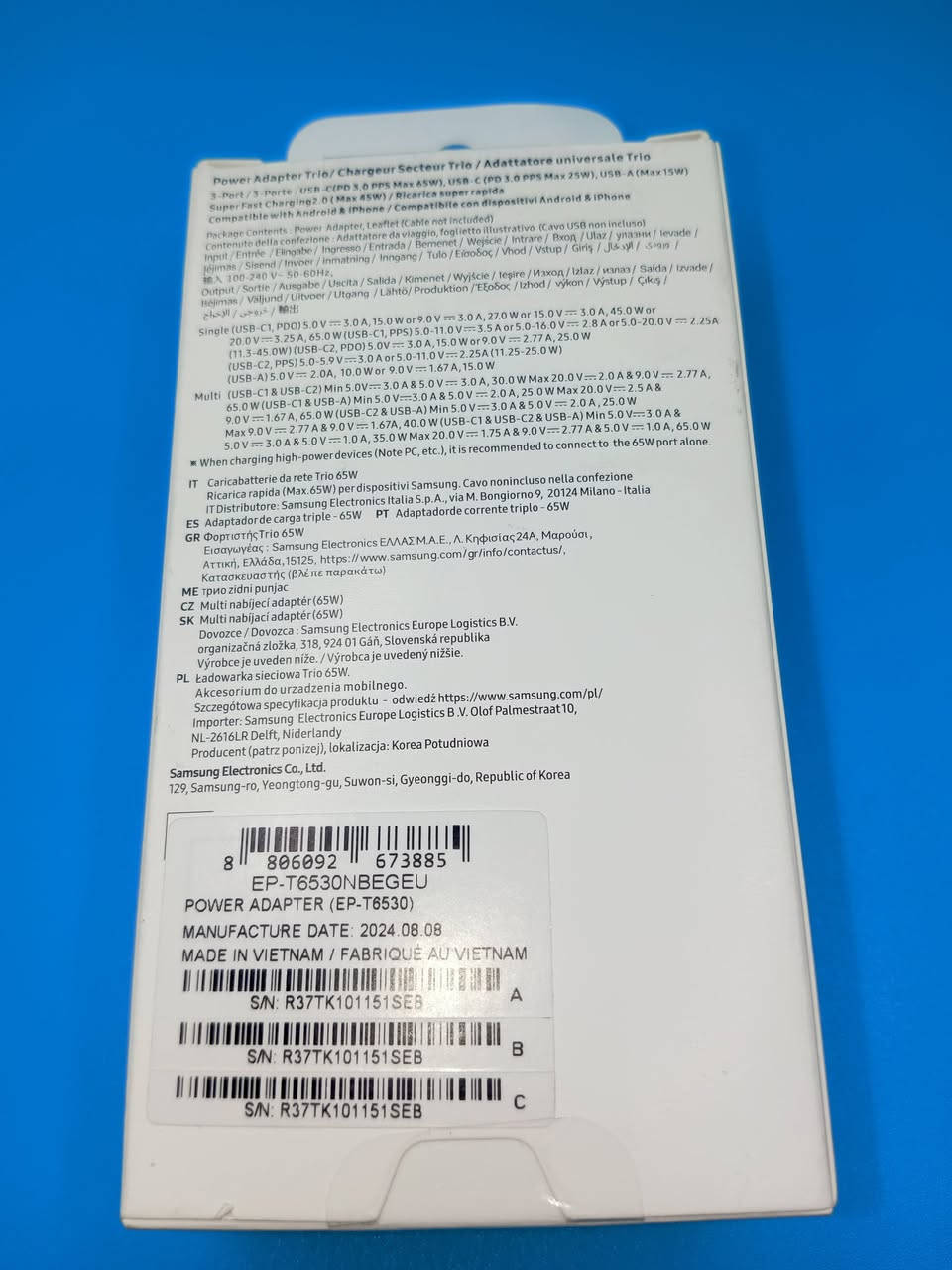 شاحنة سامسونج  قطعة DHL صناعة فيتنام 65W شحن سريع 18 الف


**إذا كنت صاحب هذا الإعلان وتريد حذفه لأي سبب، رجاءا أرسل رسالة إلى الدعم الفني**