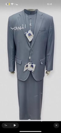 دشداشة وسترة • قماش بهاري ياباني • ٦٠L و٦٠XL