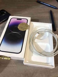 ايفون 14برو فقط ذاكره 128بطاريه 75‎%‎ بطاريه اصليه وما يصرف  الجهد مبد...