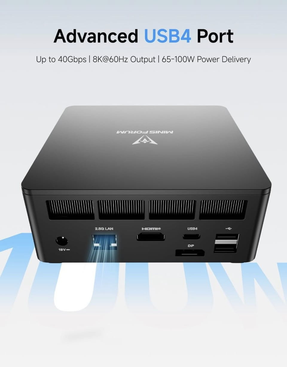 Mini pc
MINISFORUM UM760 Slim Mini PC AMD Ryzen 5 7640HS 6C/12T Desktop Computer, DDR5 16G RAM+1TB SSD, HDMI/DP/USB4 8K@60Hz Output, 1X 2.5G RJ45 Port, 4X USB Port, Dual Band WiFi, AMD Radeon 760M Graphics
السعر 500 الف قفل


**إذا كنت صاحب هذا الإعلان وتريد حذفه لأي سبب، رجاءا أرسل رسالة إلى الدعم الفني**