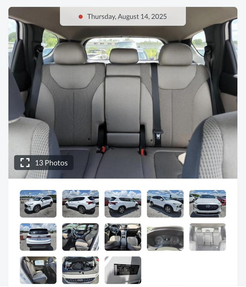 هيونداي سنتافي 2023 وارد امريكي ضرر خفيف جدا بجم كبس خلف كبس الصور داخل منشور  دخول جديد كاتي بدون رقم بدون ايرباك ادامه كامله وتخم تاير جديد سياره بدون مصرف دينار  
المواصفات
بصمه ابواب بصمه تشغيل 
تشغيل عن بعد 
رادار امامي وخلفي 
اوتو ستوب اوتو ستارت 
اطفاء ذاتي 
تدفئة مقاعد 
تبريد مناخ منفصل 
تحديد مسار قياده ذاتيه 
3 انظمة قياده 
عداد المسافه :46,000 مايل.
السعر :210
مكان السياره: اربيل 
 الاستفسار واتساب :***********
