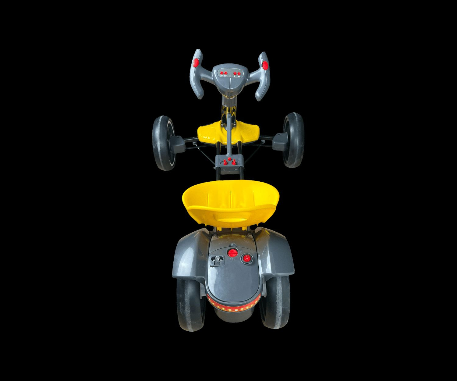 سيارة أطفال كهربائية قابلة للطي مع تحكم عن بعد – Go Kart

الاستخدامات:

لعبة ممتعة وآمنة للأطفال للقيادة داخل المنزل أو في الحدائق والساحات.

تطوير مهارات التوازن والتحكم بالحركة لدى الطفل.

مناسبة كنشاط ترفيهي يومي أو كهدية مميزة للأطفال.

يمكن استخدامها بوضع القيادة اليدوية أو عبر جهاز التحكم عن بعد للأهل.

المميزات:

تعمل بنظام بطارية قابلة لإعادة الشحن.

مفتاح تشغيلإيقاف خلفي (Power ONOFF).

أزرار تحكم أمامي وخلفي على المقود.

مزودة بمؤثرات صوتية وأزرار موسيقى مدمجة في المقود.

جهاز تحكم عن بعد للتحكم بحركة السيارة (تقدم  تراجع  توجيه).

هيكل قوي مصنوع من بلاستيك متين وآمن للأطفال.

عجلات عريضة وثابتة لثبات أفضل أثناء الحركة.

مقعد مريح بتصميم منحني لدعم ظهر الطفل.

إمكانية تعديل وضعية المقعد (أمام  خلف) حسب العمر.

نظام طي لتسهيل التخزين والنقل.

زر أمان مزدوج في نظام الطي لتثبيت الهيكل بإحكام.

طول سلك الشاحن: 100 سم.

قياس الكارتون:

- الطول: 80 سم
- العرض: 27 سم
- الارتفاع: 25 سم

محتويات الصندوق:

جسم السيارة.

4 عجلات.

جهاز تحكم عن بعد.

شاحن كهربائي.

مفك + عدة تثبيت (وردات معدنية وبلاستيكية).

دليل استخدام.

الملاحظات:

يجب شحن البطارية بالكامل قبل أول استخدام.

يُفضل إشراف شخص بالغ أثناء استخدام الطفل.

لا تُستخدم في الأماكن المبللة أو أثناء المطر.

العمر المناسب يحدد حسب حجم الطفل وتحمله للجلوس والتحكم.

يتم تركيب العجلات حسب التعليمات المرفقة في الدليل.
باقي التفاصيل خاص


**إذا كنت صاحب هذا الإعلان وتريد حذفه لأي سبب، رجاءا أرسل رسالة إلى الدعم الفني**