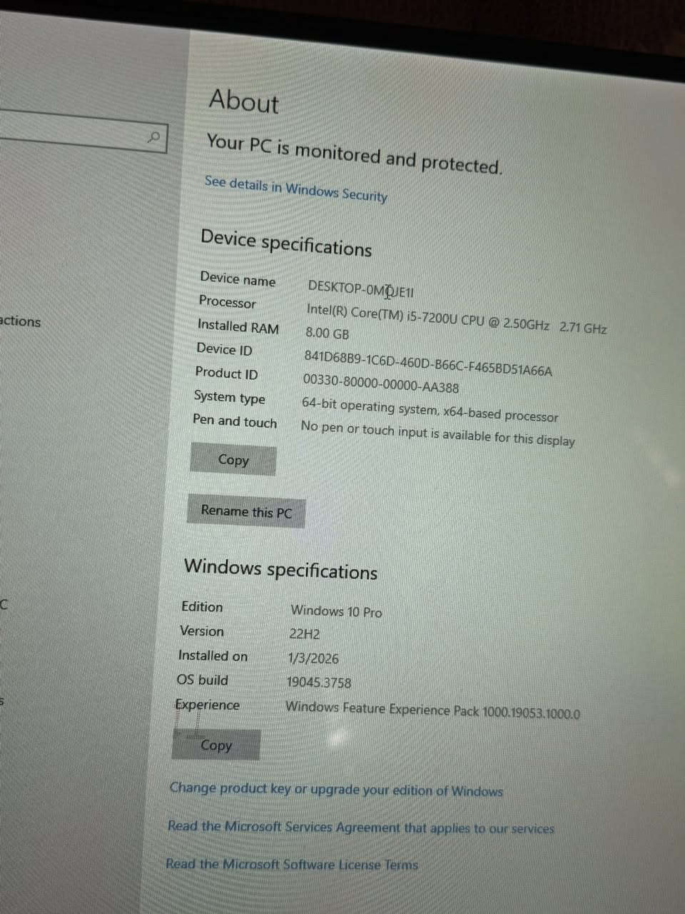 حاسبه all in on جديدة  سعر  375 الف وبيه مجال بسيط

قياس شاشة 24 

Ci5 جيل7

هارد 500 ssd

رام 8 كيكا 

حاسبه جديده 

مكاني بغداد


**إذا كنت صاحب هذا الإعلان وتريد حذفه لأي سبب، رجاءا أرسل رسالة إلى الدعم الفني**