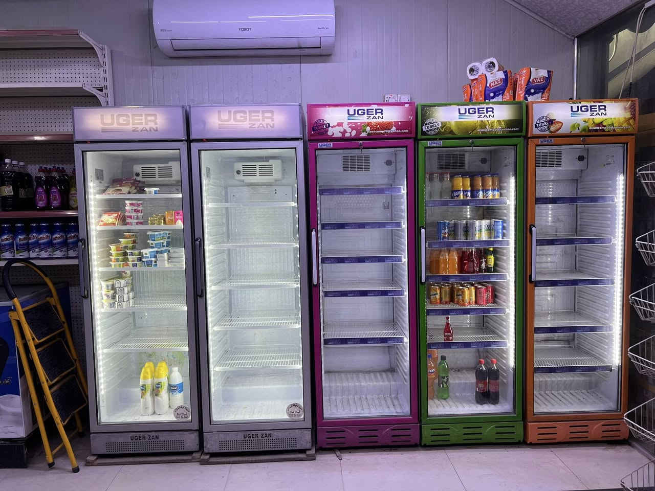 السلام عليكم 
تصفية أسواق 
عارضات العدد 5 للبيع جدد
رفرف مواد ثقيل 
سلات جبس العدد4 
مكاني بغداد الدورة 

الاستفسار الاتصال 
‭0781 745 3678‬
