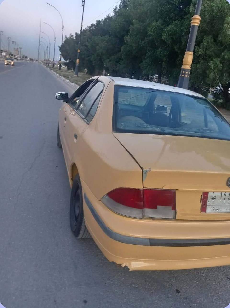 سلام عليكم شباب سمند موديل 9مسجله بل سنويه 10سياره مكفولة من ضربه بس مصبوغه جماليه شواصي مكفولة مكينه وكير جداد بعده علا سحك كهربائيات شغله كله تبريد نقص بس غاز تخم تاير جديد حداديه وره وكدام جداد هيها وغرامات مصفره رقم بغداد نكليزي السعر 28وبيه مجال الطيبين مكاني كربلاء الحولي رقم صاحب السياره ***********
