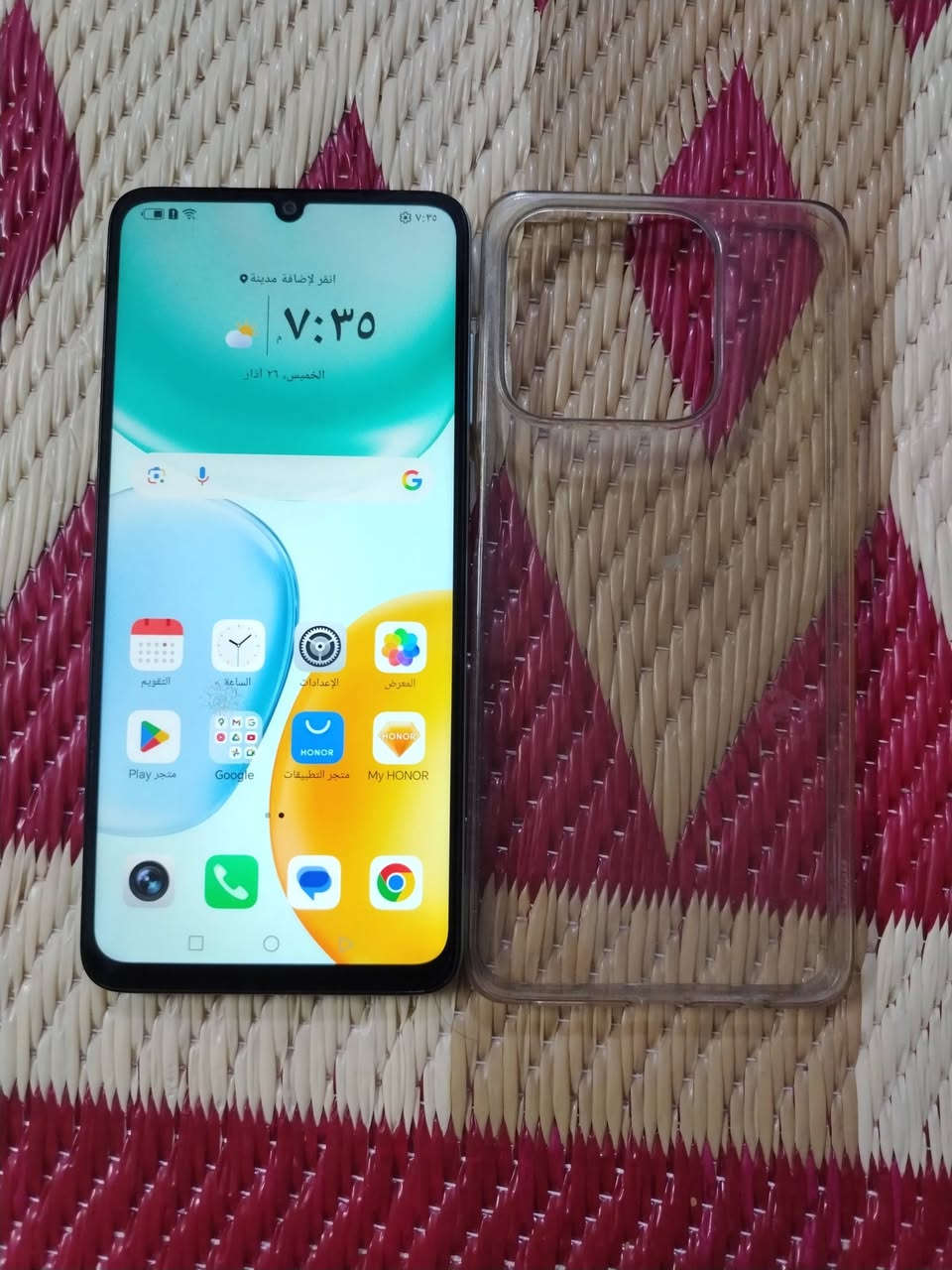 السلام عليكم جهاز للبيع 
هونر x5c plus جهاز نضيف 
ذاكره الجهاز 128 بطاريه 5260 
السعر 110 وبي مجال  ***********
