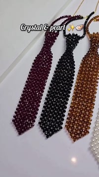 رباط شعر • لؤلؤ • كرستال اسود