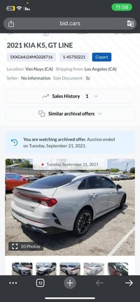 K5 جي تي لاين • ٢٠٢١ • حادث أمريكا