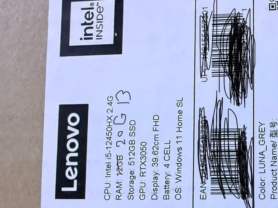 السلام عليكم
LENOVO LOQ 15IAX9
مواصفات الابتوب

Corei5-12450HX | 
RTX 3050 6GB95Watt | 
Ram 20GB-DDR5 4800MHz|
512GBSSD 
Gen4x4|15.6" FHD (1920x1080) IPS
300nits Anti-glare, 100% sRGB, 144Hz, G-SYNC Luna Grey | Win11 Original
ملاحظه:
الابتوب وصلني 9/15
الابتوب جدا جدا نضيف
سعر البيع :900 الف وبي مجال 
التواصل
***********

