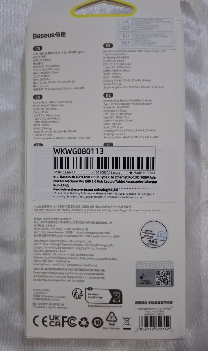 ادبتر باسيوس 8x1 تايب سي
1 منفذ تايب سي
1 منفذ HDMI ]دقة 4k
3 منفذ usb
1 منفذ ايثرنت
2 منفذ رام كاميرات كبير و صغير SD
جديد لوك كبس الشركة
السعر 15 الف
يوجد توصيل لكافة المحافظات بغداد, العراق


**إذا كنت صاحب هذا الإعلان وتريد حذفه لأي سبب، رجاءا أرسل رسالة إلى الدعم الفني**
