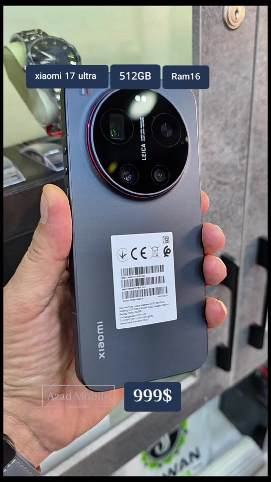 xiaomi 17 ultra 512GB ram16 #4mobi #xiaomi #xiaomi17ultra 


**إذا كنت صاحب هذا الإعلان وتريد حذفه لأي سبب، رجاءا أرسل رسالة إلى الدعم الفني**