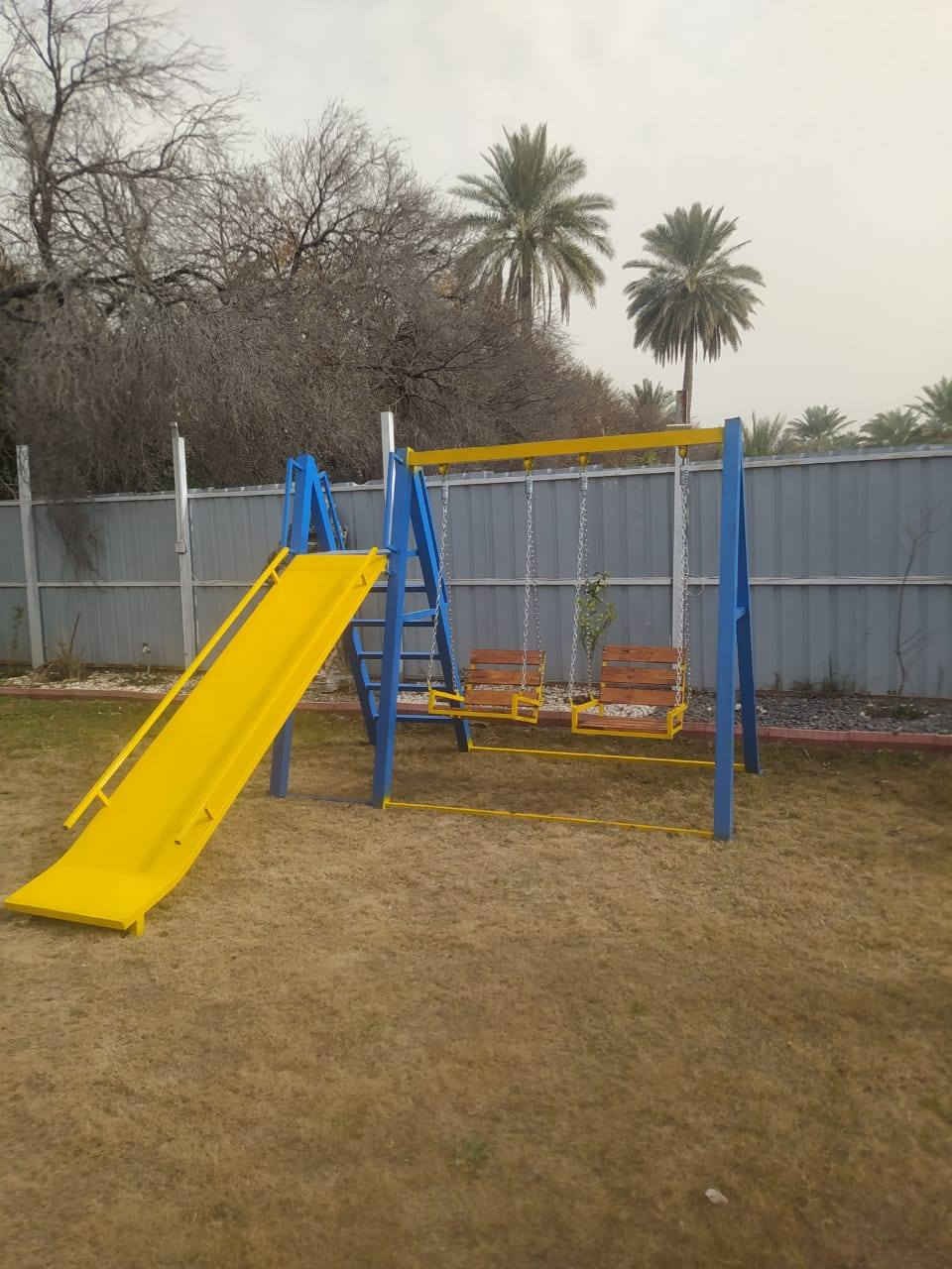 متابعينا الكرام يسر معمل الماهر للأنشاءات المعدنيه 
عن تقديم اجمل واحدث موديلات ألعاب الاطفال 
مراجيح.....فرارات....زحليكان...ديلاب هواء... شوايات 
مظلات...سقائف مسابح وكل ماتحتاجون للمزارع والشاليهات 
وتجهيز دوائره الدوله والحدائق العامه ...ورياض الاطفال
كل ماعليك هو الاتصال على الرقم ***********
بأدارة الاستاذ ماهر ابو محمد
بغداد الشعب منطقة السريدات عل شارع العام
