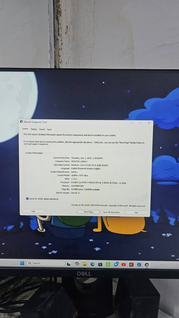 للبيع جهاز كمبيوتر من شركة Dell الغنية عن التعريف، موديل OptiPlex 7070 Ultra. الجهاز بحالة ممتازة ومناسب جداً لمن يبحث عن الأناقة وتوفير مساحة المكتب. تصميم مبتكر: الجهاز عبارة عن وحدة صغيرة جداً (Ultra Form Factor) تُركب خلف الشاشة مباشرة، مما يجعل مكتبك خالياً من الأسلاك والتعقيدات.
للبيع جهاز كمبيوتر من شركة Dell الغنية عن التعريف، موديل OptiPlex 7070 Ultra. الجهاز بحالة ممتازة ومناسب جداً لمن يبحث عن الأناقة وتوفير مساحة المكتب. تصميم مبتكر: الجهاز عبارة عن وحدة صغيرة جداً (Ultra Form Factor) تُركب خلف الشاشة مباشرة، مما يجعل مكتبك خالياً من الأسلاك والتعقيدات.
​الأداء: مثالي للأعمال المكتبية، الدراسة، البرمجة، وتصفح الإنترنت بسرعة وكفاءة عالية.
​سهولة الترقية: تصميم ذكي يسهل الوصول للداخل وتطوير الذاكرة (RAM) أو وحدة التخزين (SS المعالج (CPU): Intel Core i7-8665Uالذاكرة العشوائية (RAM): 16GBنظام التشغيل: Windows 11 Pro
🚩 سعر 450 🚩 مكان بصره دور الشرطه شارع القائد تاميم قرب محطه الكندي ***********

