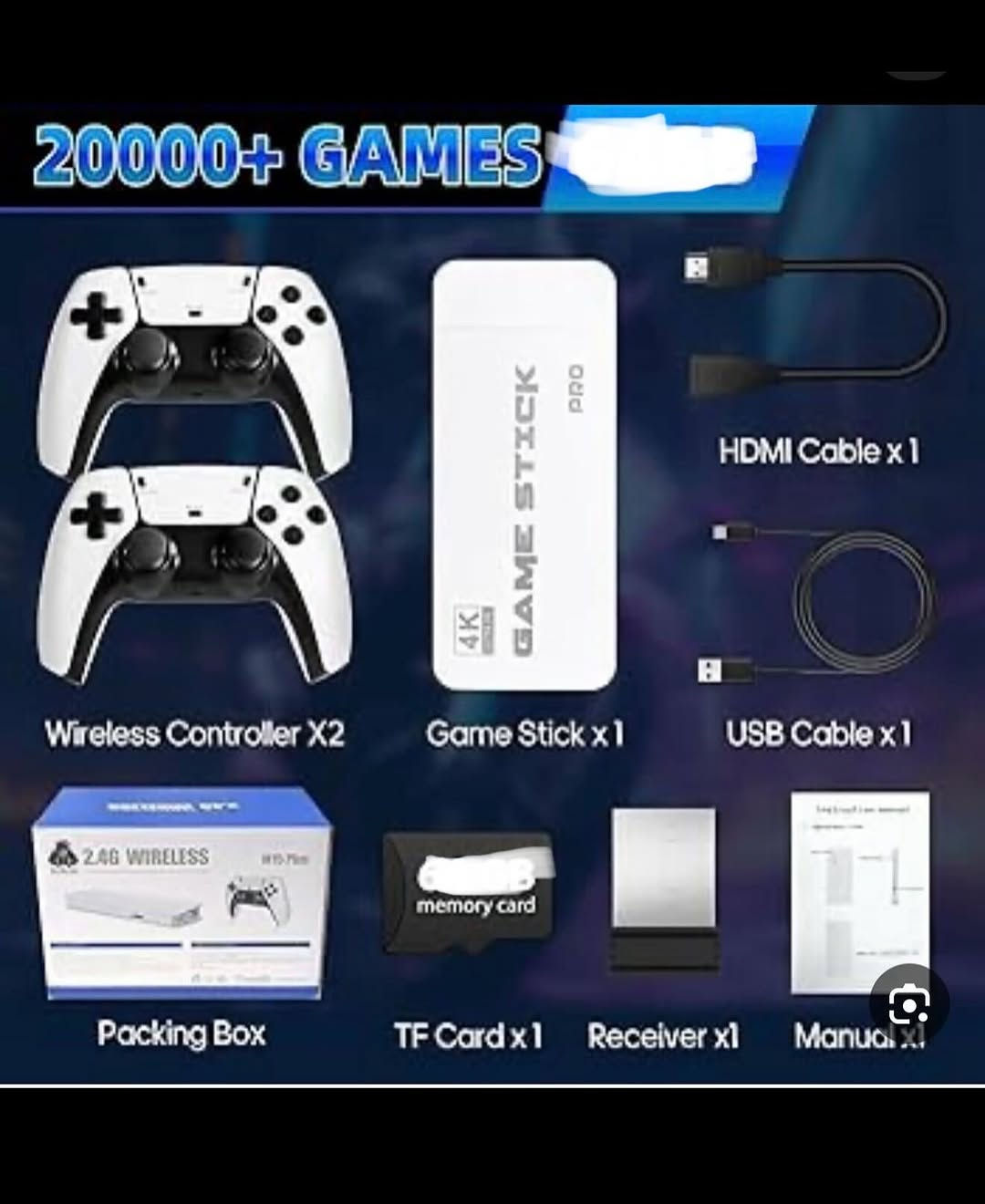 وحـده تحكم ألعـاب لاسلكيـه (2.4G) (HDMI 4K) 3D
وحده العاب لاسلكيه مطوره ويمكن من خلالها ترقيع الألعاب بوظائف اكثر قوه لتصبح اجمل وتواكب الالعاب الحديثه 
وحده تحكم العاب لاسلكيه تتضمن الاف إلألعاب عاليه الدقه والوضوح (4K) 
مع أجهـزه تحكم لاسلكيه ثنائيه تعمل بالبطاريات 
يحتوي على رام سعته (128) كيكا بايت 
واتصال بالتلفاز لاسلكي (USB)
جهـاز العاب صغير محمول يمكن الربط واللعب بسهوله من خلاله ربطه بالتلفاز او جهاز عرض مسرحي 
جديـد بالباكيت مع كافه الملحقات 
للتفاصيـل اكثـر داخل آلموقع الرسمي 
السعـر ٢٥ الف 💰
ملاحظه (عند الشراء فحص المنتج قبل مغادره المندوب بعدها نكون غير مسؤولين)
توصـيل 🚚 بغداد ٥ الاف 
توصـيل 🚚 محافظات ٦ الاف⁩


**إذا كنت صاحب هذا الإعلان وتريد حذفه لأي سبب، رجاءا أرسل رسالة إلى الدعم الفني**